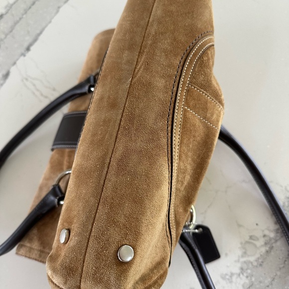 Coach Brown Suede Handbag - Picture 3 of 5